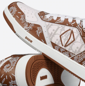 Giay Dior B27 Low Top Sneaker Coffee and White 3SN272ZOF-H760