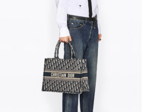 Tui Dior Book Tote Medium 'Blue Oblique' M1296ZRIW-M928