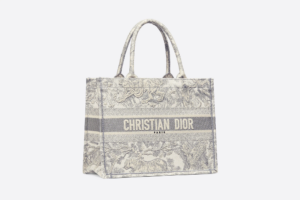 Tui Dior Medium Book Tote 'Gray Toile De Jouy Embroidery' M1296ZTDT-M932