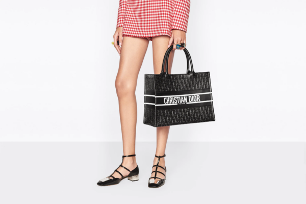 Túi Dior Medium Book Tote 'Black Perforated And Embossed' M1266CDDU-M911 - Hình ảnh 6