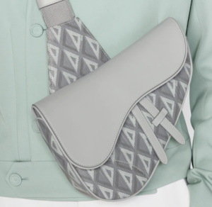 Tui Dior Saddle Bag 'Gray CD Diamond Canvas' 1ADPO093CDP-H42E