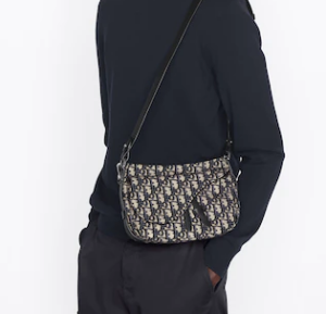 Tui Dior Mini Saddle Soft Bag 'Beige Black' 1ADHO024YKY-H05E