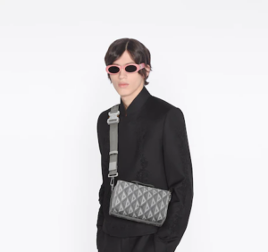 Tui Dior Lingot 22 Bag 'Gray CD Diamond Canvas' 1ADPO249CDP-H42E