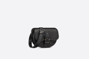 Tui Dior Mini Gallop Bag Strap 'Black Grained Calfskin' 1ADPO033LAC-H00N