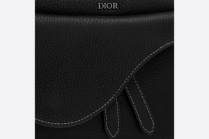 Tui Dior Mini Saddle Soft Bag 'Black Grained' 1ADHO027ULC-H00N