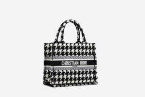 Tui Dior Book Tote Macro Houndstooth 'Black and White' M1265ZTQT-M911