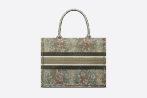 Tui Dior Medium Book Tote 'Metallic Green Brocart Embroidery' M1296ZRWG-M86E