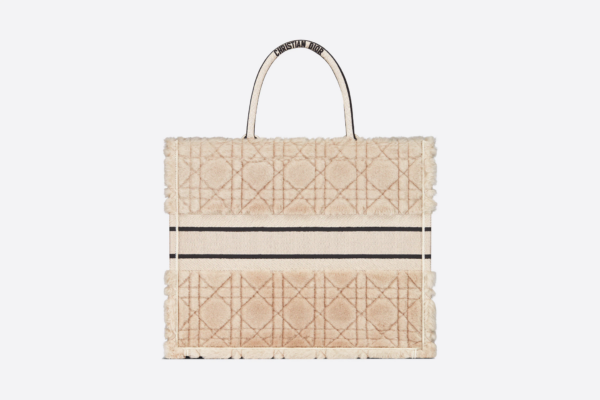 Túi Dior Large Book Tote 'Beige Cannage Shearling' M1286ZMBU-M918 - Hình ảnh 3