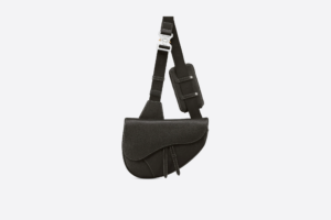 Tui Dior Maxi Saddle Bag 'Black Grained' 1ADPO211YKK-H00N