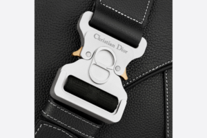 Tui Dior Maxi Saddle Bag 'Black Grained' 1ADPO211YKK-H00N
