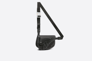 Tui Dior Saddle Pouch 'Black Grained Calfskin' 1ADPO044YKK-H00N