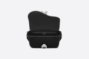 Tui Dior Mini Saddle Bag Strap 'Black Grained' 1ADPO049YKK-H00N
