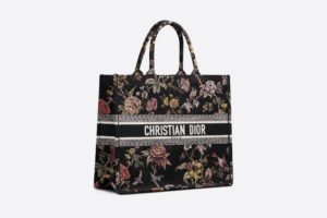 Tui Dior Large Book Tote 'Black Multicolor Jardin Botanique' M1286ZRZB0-M911