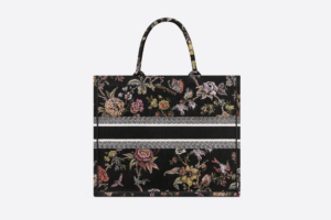 Tui Dior Large Book Tote 'Black Multicolor Jardin Botanique' M1286ZRZB0-M911