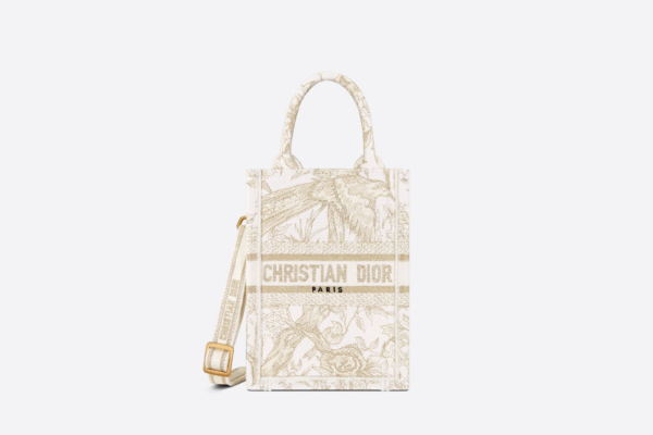 Tui Dior Book Tote Phone Bag Mini 'Gold-Tone Metallic' S5555CRZF-M981