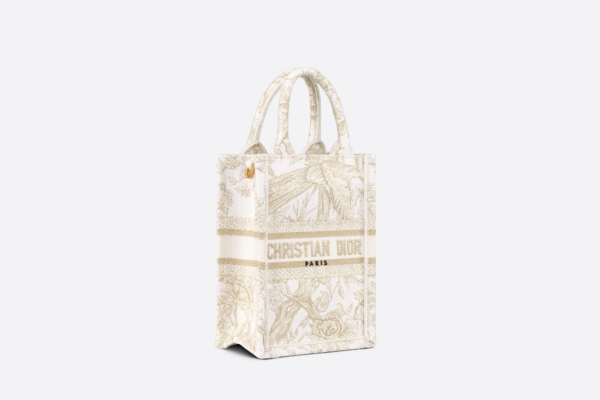 Tui Dior Book Tote Phone Bag Mini 'Gold-Tone Metallic' S5555CRZF-M981