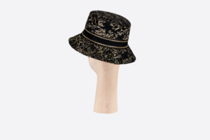 Mu Dior D-Bobby Small Brim Bucket Hat 'Black Gold' 31JAR923X134-C900