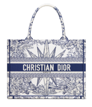 Tui Dior Book Tote Medium 'White Blue' M1296ZRVX-M933
