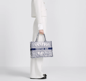 Tui Dior Book Tote Medium 'White Blue' M1296ZRVX-M933
