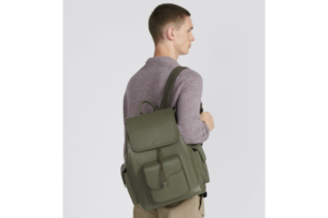 Tui Dior Saddle Backpack 'Olive Grained' 1ADBA161YKK-H635