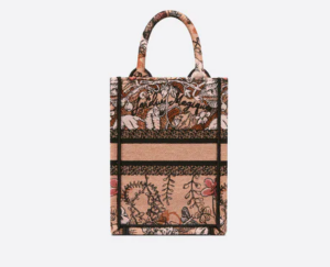 Tui Dior Book Tote Phone Bag Powder Magique Embroidery 'Brown' S5555CRZI-M973