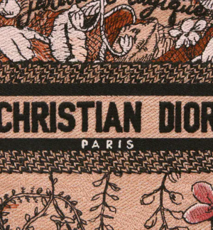 Tui Dior Book Tote Phone Bag Powder Magique Embroidery 'Brown' S5555CRZI-M973