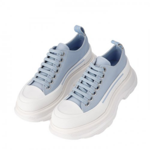 Alternative view of Giày Alexander McQueen Wmns Tread Slick Lace Up 'Sky Blue' 611705-W4LR1-4802