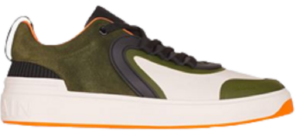 Giày Balmain B-skate Calfskin 'Khaki And White' XM1VI292LGRCUAE