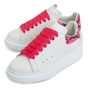 Alternative view of Giày Alexander McQueen 'Snake Print White Pink' 553770-WHX9M-9924