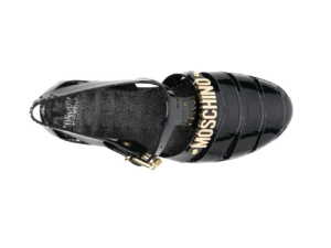 Dep Moschino Logo Plaque Sandals 'Gold Black' MB16501G1FG20