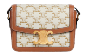 Túi Celine Teen Triomphe 'White Brown' 188882BZ4-01BC