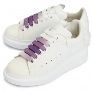 Alternative view of Giày Alexander McQueen Wmns Oversized Sneaker 'White Violet' 650791-WHZ4N-9104