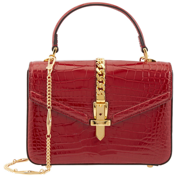 Túi Gucci Sylvie 1969 Crocodile-Embossed 'Red' 589479-EV40G-6438