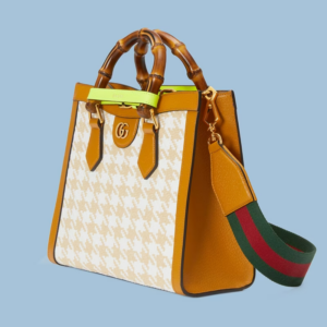 Tui Gucci Diana Small Houndstooth Tote 'Beige' 702721-UZPBT-8046