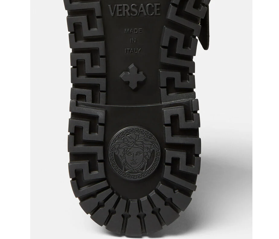 Giày Versace La Medusa Combat Boots Black 1003990-1A02844-1B00B ...