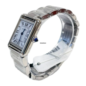 Dong Ho Cartier Tank Must Watch Small Quartz Bracelet 'Steel' WSTA0051