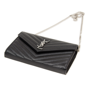 Tui Saint Laurent Cassandre Wallet 'Silver Black' 377828-BOW02-1000