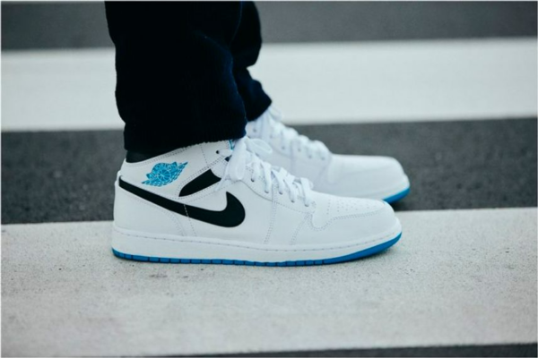 Giày Nike Air Jordan 1 Mid 'Laser Blue' 554724-141 - Hình ảnh 9