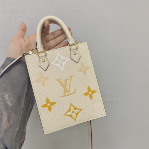 Alternative view of Túi Louis Vuitton Petit Sac Plat Monogram Empreinte Cream Leather M80449
