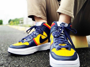 Alternative view of Giày Nike Wmns Dunk High Up Rebel 'Michigan' DH3718-701