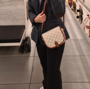 Tui Celine Triomphe Canvas Calfskin &#039;White&#039; 196702BZJ-01BC