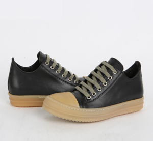 Alternative view of Giày Rick Owens Ramones Low 'Black Leather' Natubal RP18S8881