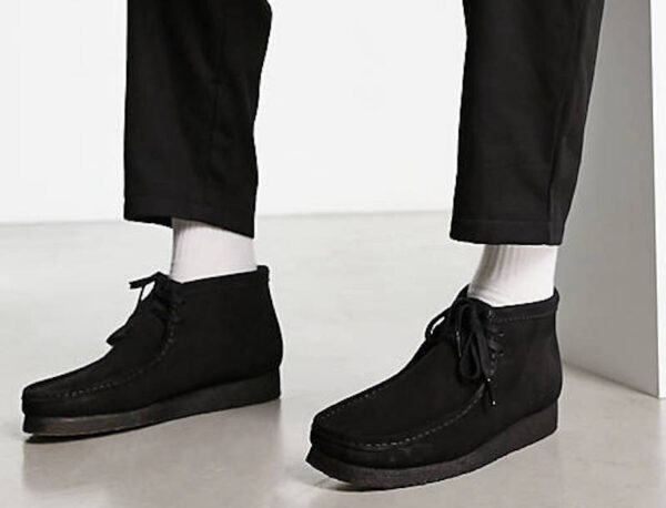 Giày Clarks Wallabee Boot 'Black Suede' 261-55517 - Hình ảnh 6