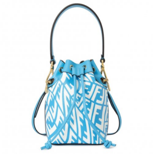 Túi Fendi Ff Vertigo Canvas & Leather Satchel 'Blue' 8BS010-AFL1-F1E8L