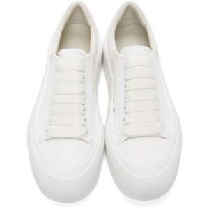 Alternative view of Giày Alexander McQueen Deck Lace-Up Plimsoll 'White' 654593-W4MV7-9000