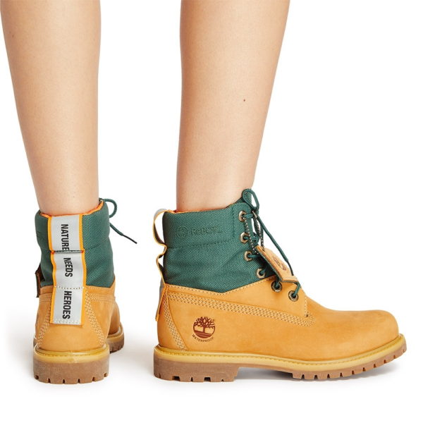 Giày Timberland Women's Wheat Yellow Nubuck Leather Casual Boots A2AYW - Hình ảnh 2