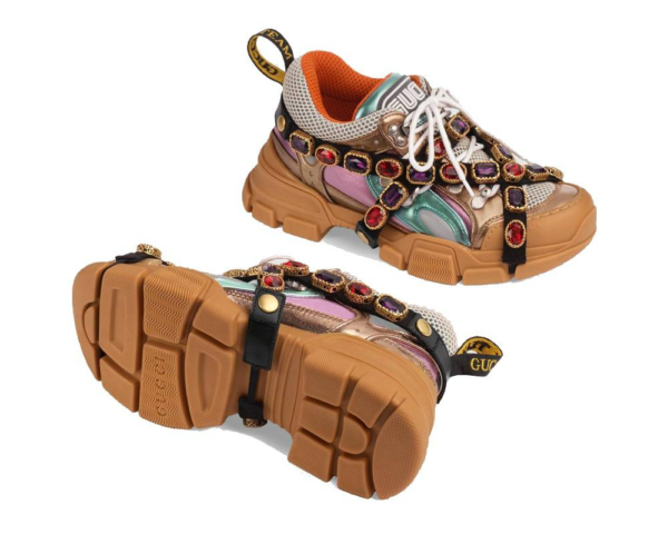 Giày Gucci Wmns Flashtrek Crystals 'Multi-Color Metallic' 537133-DOR60-8266 - Hình ảnh 4