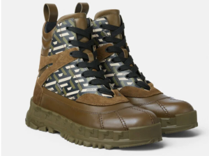 Alternative view of Giày Versace Greca Rhegis La Greca Print Boots Khaki 1001955-1A01745-5B230