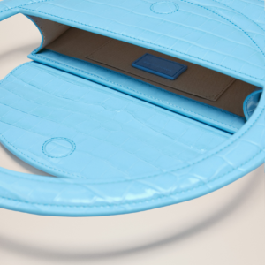 Tui Jacquemus Le Sac Rond 'Croco Blue' 221BA015-3101-330
