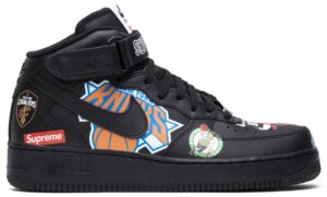 Giày Nike Supreme x NBA x Air Force 1 Mid 07 'Black' AQ8017-001